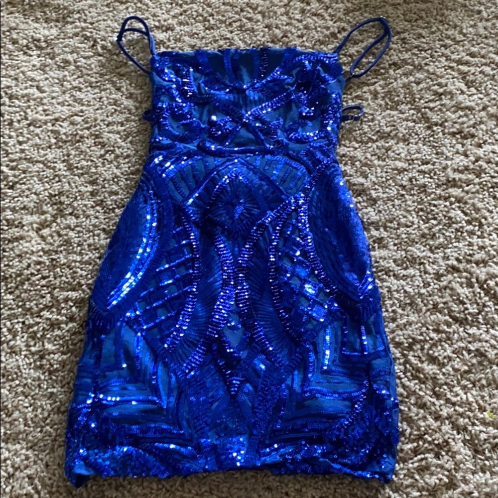 xs blue lucy in the sky dress